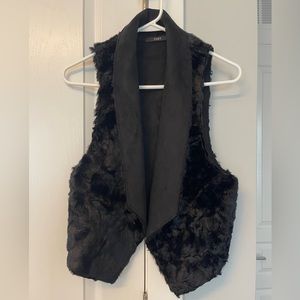 Faux fur vest
